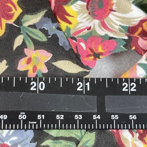 NWT Vintage ONE STEP UP Womens L Black Floral Cottagecore Long Sleeve Turtleneck - Picture 8 of 10